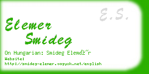 elemer smideg business card